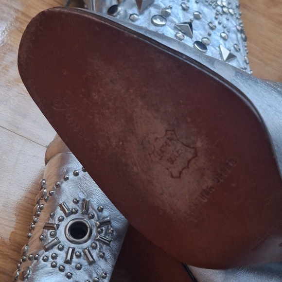 Fantasy Collection Vintage Silver Studded Boots 8.5 EUC - Picture 10 of 12